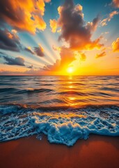 Beach Wallpaper of Sun rays sea sunset beach wallpaper summer wallpaper beach background tropical nature  