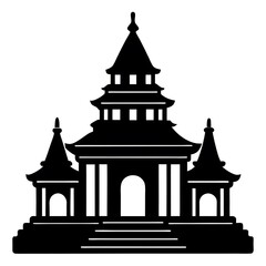 silhouette of a temple