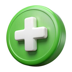 Obraz premium cross button 3d icon in cartoon plastic style minimal isolated on transparent white background, clipping path