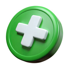 Obraz premium cross button 3d icon in cartoon plastic style minimal isolated on transparent white background, clipping path