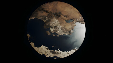 Digital space particle lake mercury nebula abstract graphic poster background