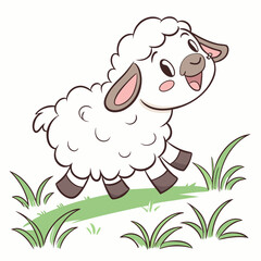 sheep with a flower