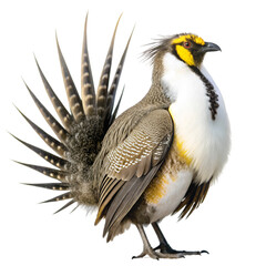 Obraz premium Male great sage grouse isolated on transparent background