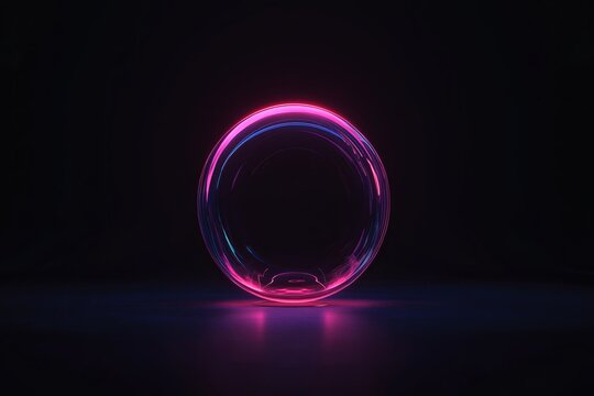 A glowing orb of light centered on a black gradient background