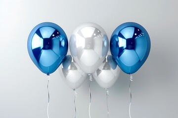 blue and white balloons