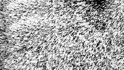 Grunge background of black and white. Abstract illustration texture of cracks, chips, dot isolated on transparent background PNG file