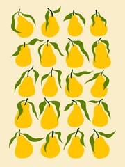 Birnen Illustration abstrakt