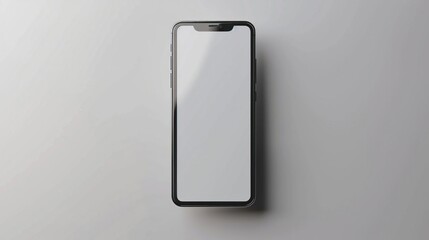 a close up of a cell phone with a blank screen