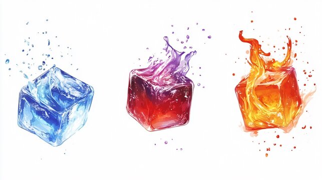 Transforming Matter: Ice Cubes Alter State in Mesmerizing Display