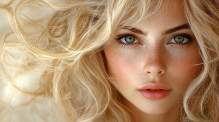 Fototapeta premium Portrait of beautiful blond woman