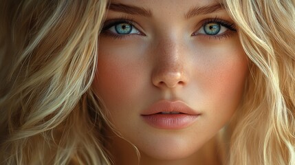 Naklejka premium Portrait of beautiful blond woman