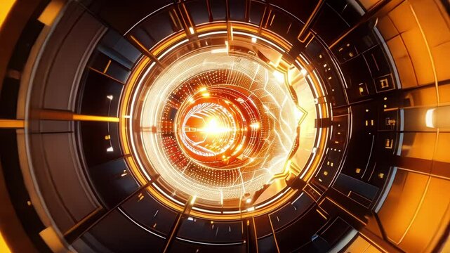 A stunning display of modern technology is on full display as protons are constructed in real time.