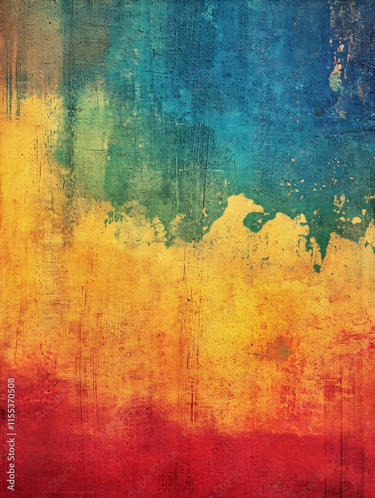 Poster colorful abstract grunge texture with artistic layers of paint : generative ai