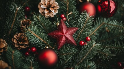 Christmas background, wallpaper, Christmas tree, fairy lights, tinsel, New year, decorations, winter wonderland, snowflakes, snow, lights , ornaments.