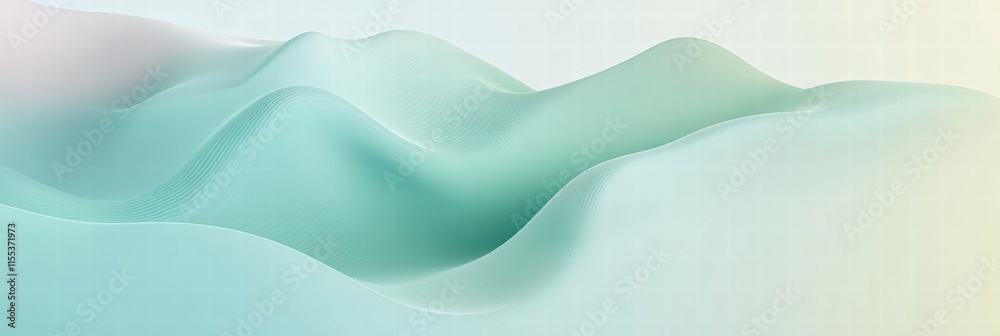 Aufkleber winding river flows through serene mountain range with minimalist design for text placement. generat
