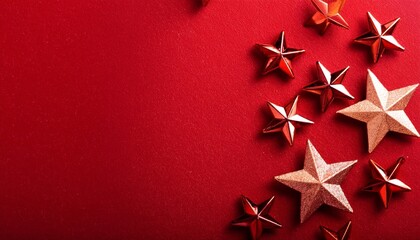 christmas stars red background