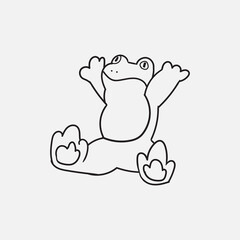 coloring book white frog