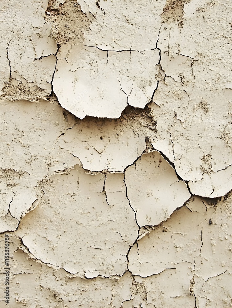 Poster cracked earth texture close up with natural patterns and details : generative ai