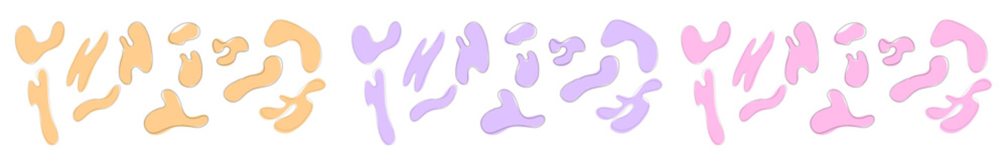 set of colorful curve shapes