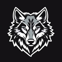 wolf logo shape design 