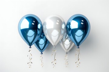blue and white balloons