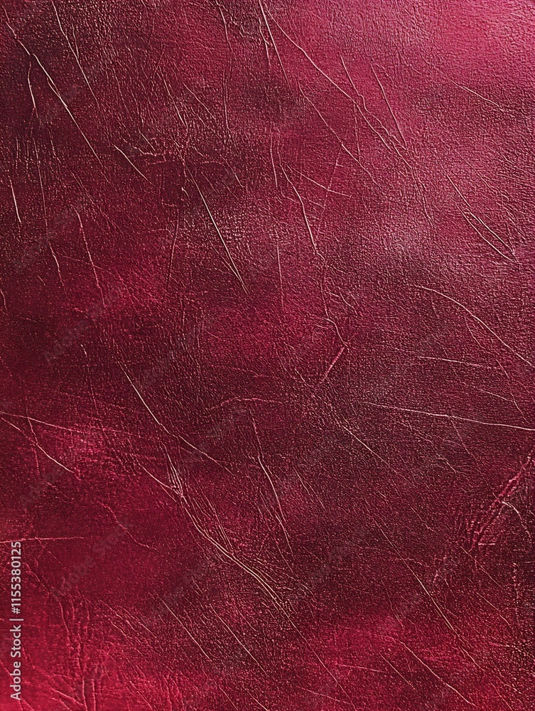 Aufkleber elegant textured red leather background with detailed creases for design use : generative ai