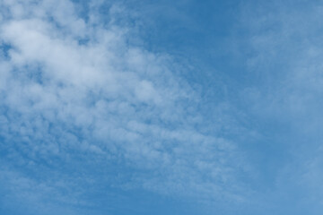 Cloudy blue sky in rainy day of rainy season in Northern Thailand