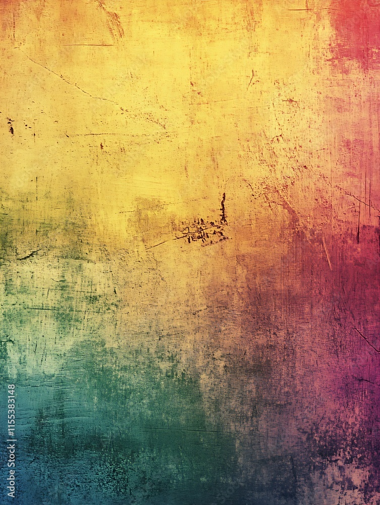 Aufkleber Vibrant Textured Background with Multicolored Abstract Grunge Design : Generative AI