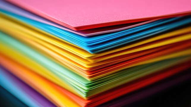 Close-up of vibrant stack of educational flashcard letters for children showcasing bright colors and textures ideal for learning tools.