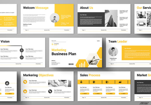 Marketing Business Plan Presentation Layout