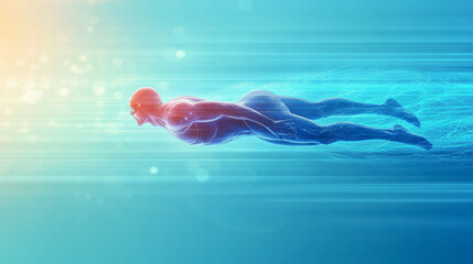 Dynamic athlete swimming underwater, showcasing speed and agility. Discover swim techniques, training tips, and performance insights. Boost aquatic skills.