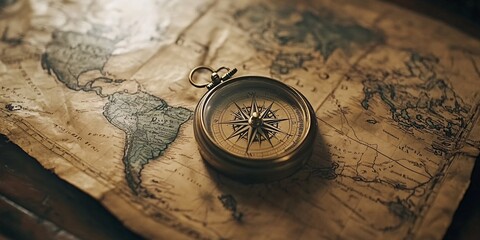 compass and map