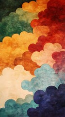 colorful chinese cloud patterns illustration poster background
