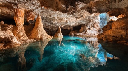 Crystal Clear Cave Pools - A Stunning Natural Wonder