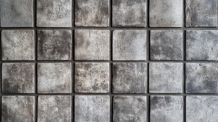 Concrete tile floor texture background with square pattern showcasing a weathered and aged appearance ideal for design projects.