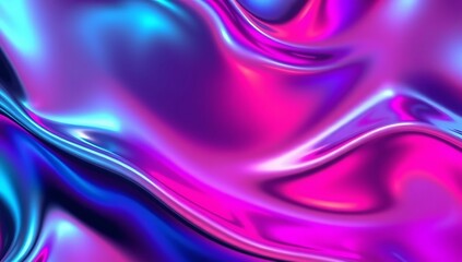 Obraz premium Abstract Swirling Neon Pink and Blue Liquid Design