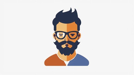 Geek Logo Template in Flat Vector Style for Professional Use