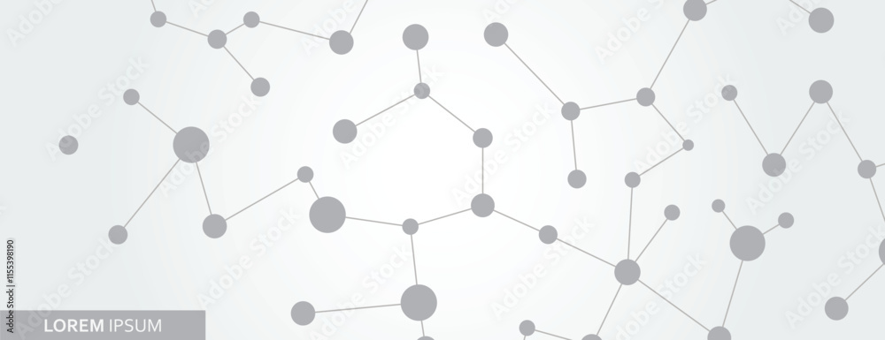 Poster Abstract connection structure. Vector science background. Template banner for your design