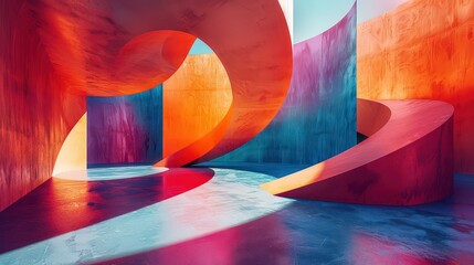 Bold shapes and forms demanding attention and contemplation from the viewer. 