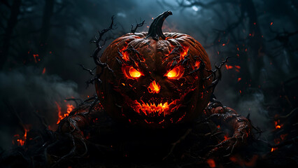 Halloween pumpkin background