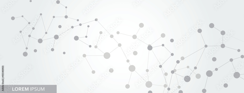 Poster Abstract connection structure. Vector science background. Template banner for your design