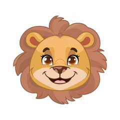 The Cute lion Cartoon illustration Design