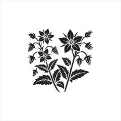 black and white floral background