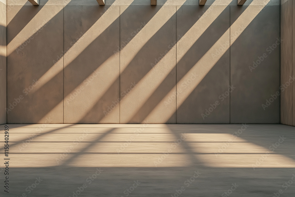Poster a plain rooftop with a single skylight casting light on smooth concrete