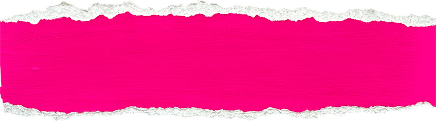 Pink and White Painted Ripped Paper Piece