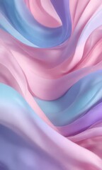 Obraz premium Soft focus pastel blue pink purple blend Abstract, flowing lines create serene backdrop , serene, pink