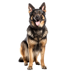 brown german shepherd dog isolated on white