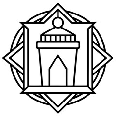 Advertisement Line Art Vector Illustration