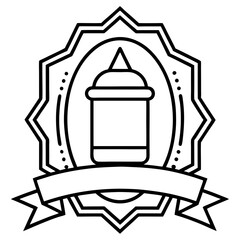 Advertisement Line Art Vector Illustration