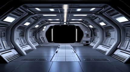 Obraz premium Futuristic High-Detail Working Environment with Bright Lighting